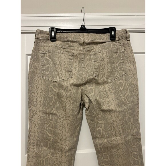 NYDJ Not Your Daughters Jeans STONE PYTHON PRINT Skinny Sheri Size 12 Petite - Picture 3 of 6
